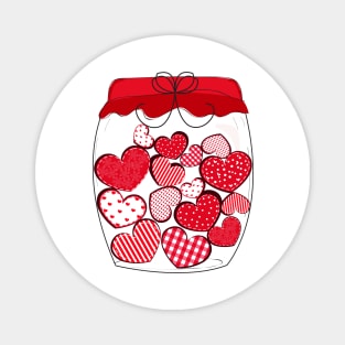 Jar of hearts. Happy Valentine's Day design Magnet